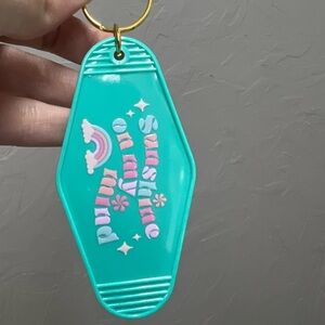 Sunshine on my mind blue keychain.